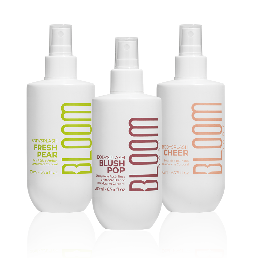 Kit 3 Body Splash Desodorante Colônia 200ml - Fresh Pear, Blush Pop e Cheer