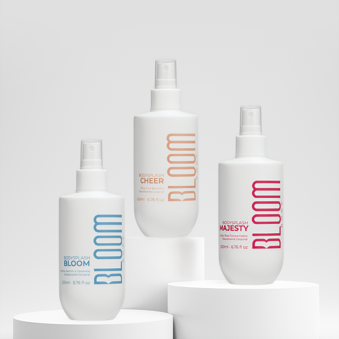 Kit 3 Body Splash Desodorante Colônia 200ml - Majesty, Bloom e Cheer