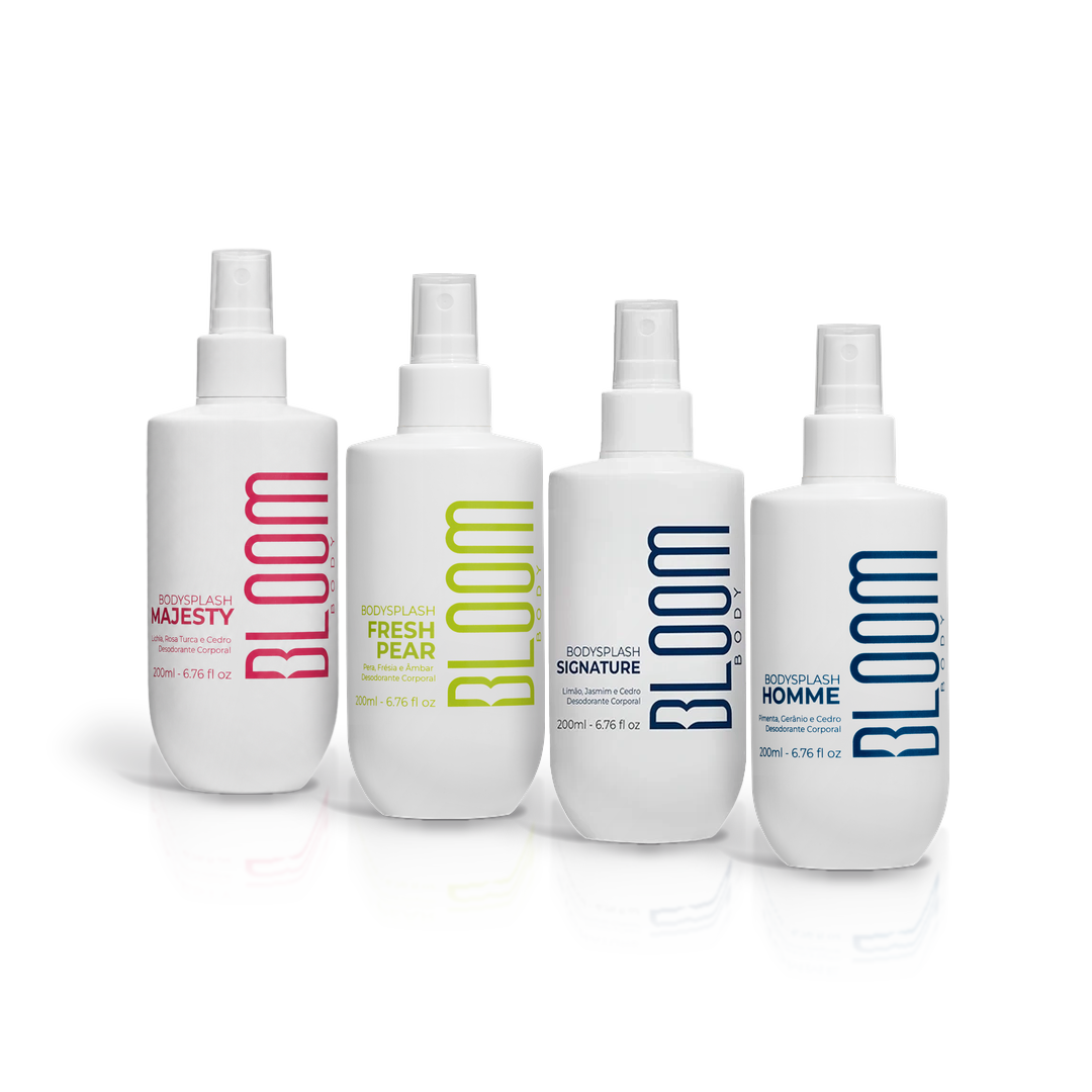 Kit Casal 4 Body Splash Feminino e Masculino