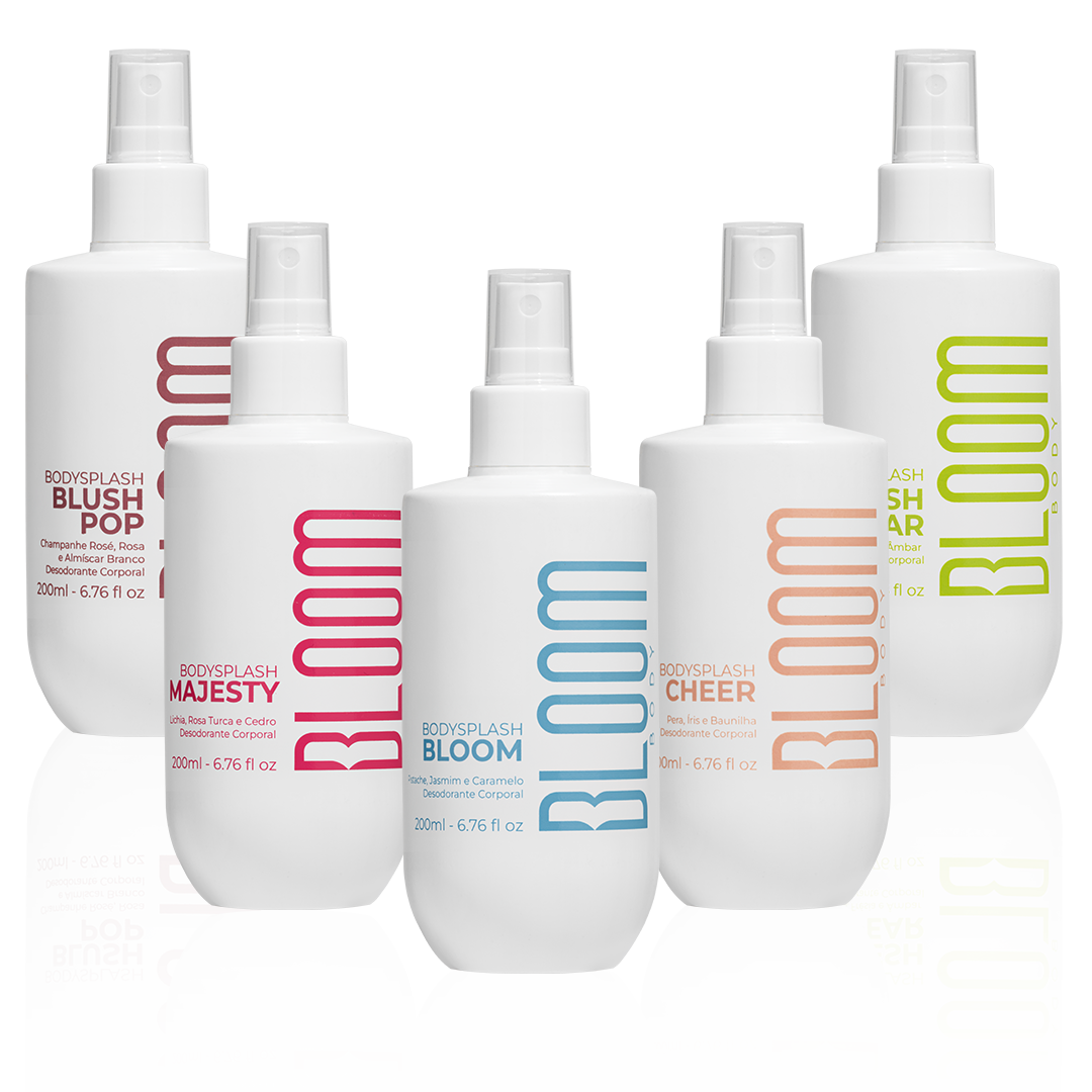 Kit 5 body splash Fresh Pear, majesty, cheer, blush Pop e Bloom