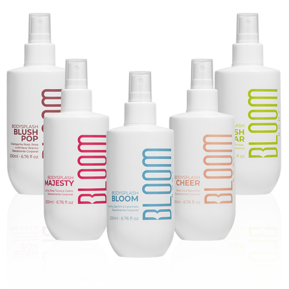 Kit 5 body splash Fresh Pear, majesty, cheer, blush Pop e Bloom
