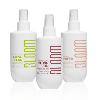 Kit 3 Body Splash Desodorante Colônia 200ml - Fresh Pear, Blush Pop e Cheer