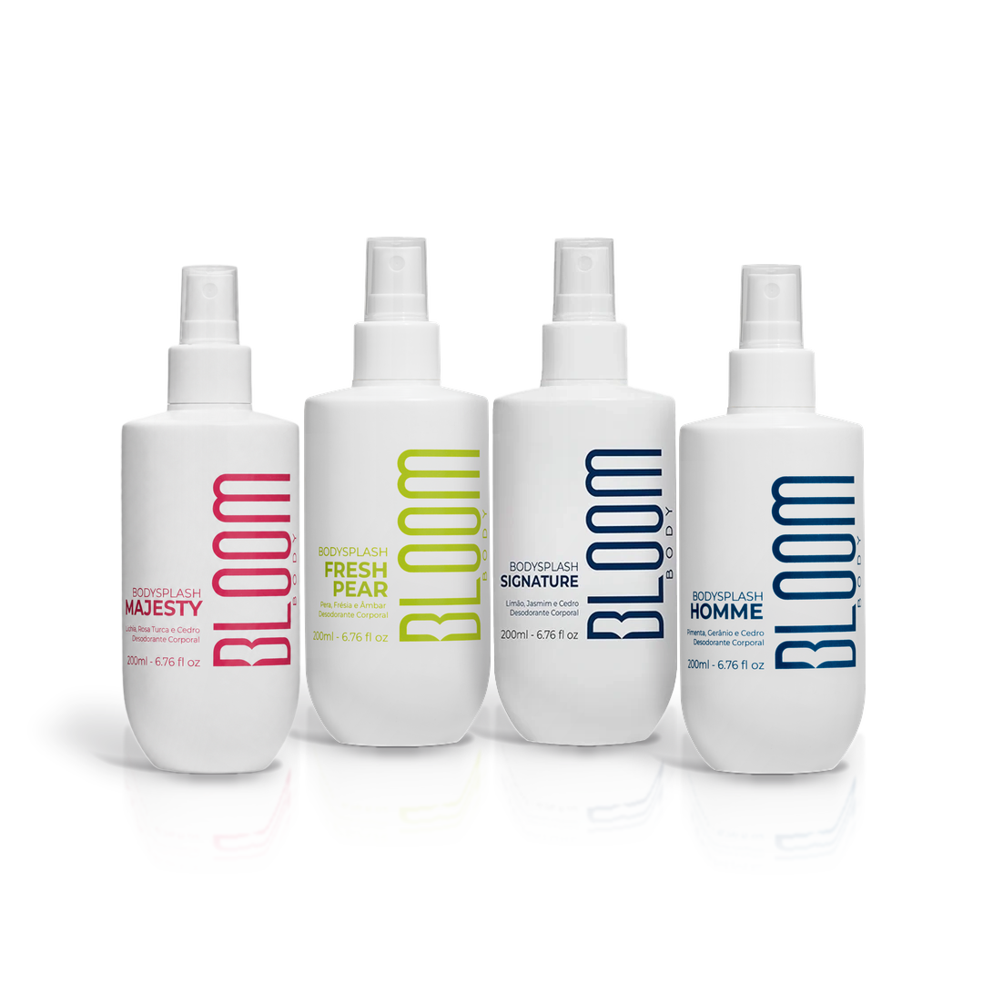 Kit Casal 4 Body Splash Feminino e Masculino