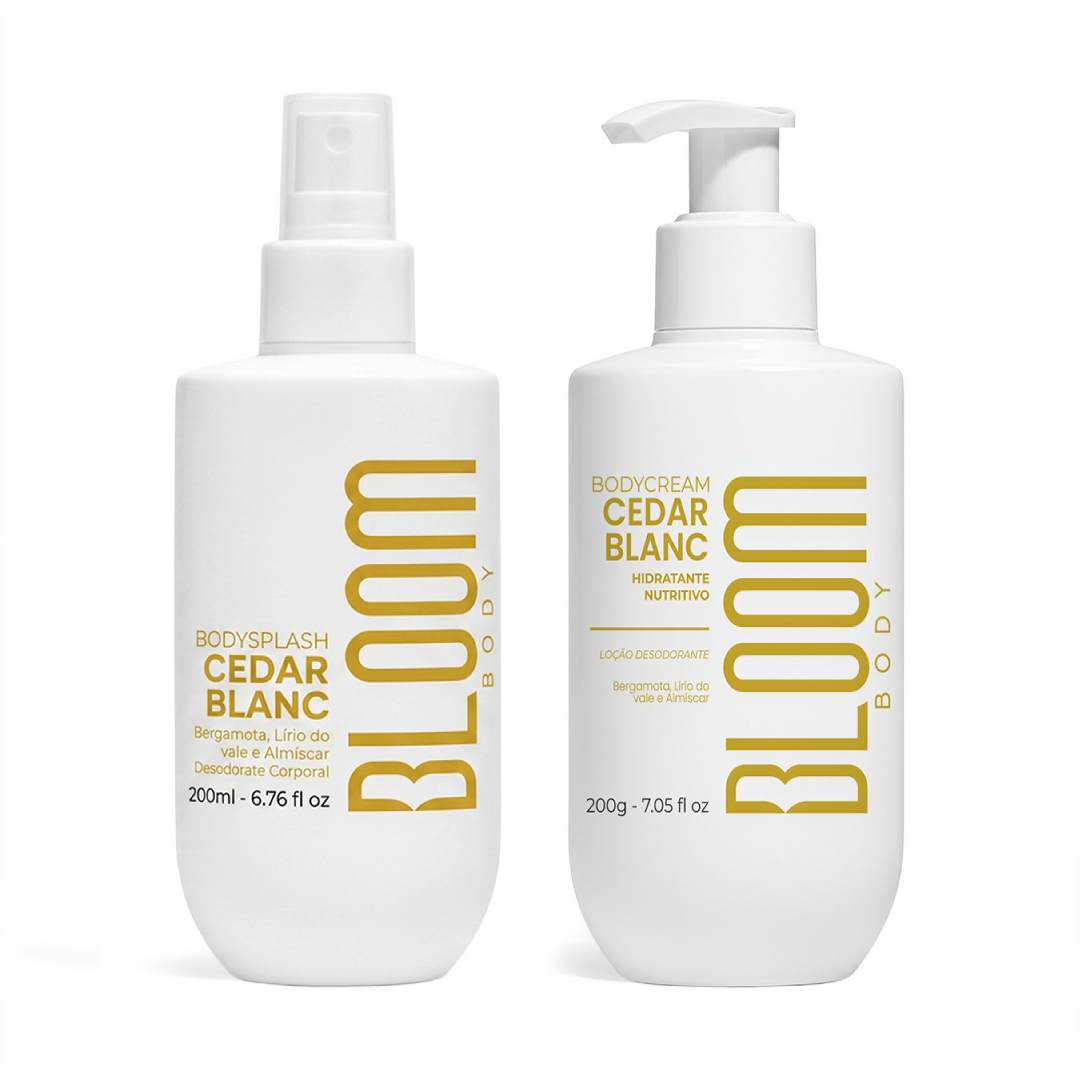 Kit  Body Cream e Body Splash Cedar Blanc