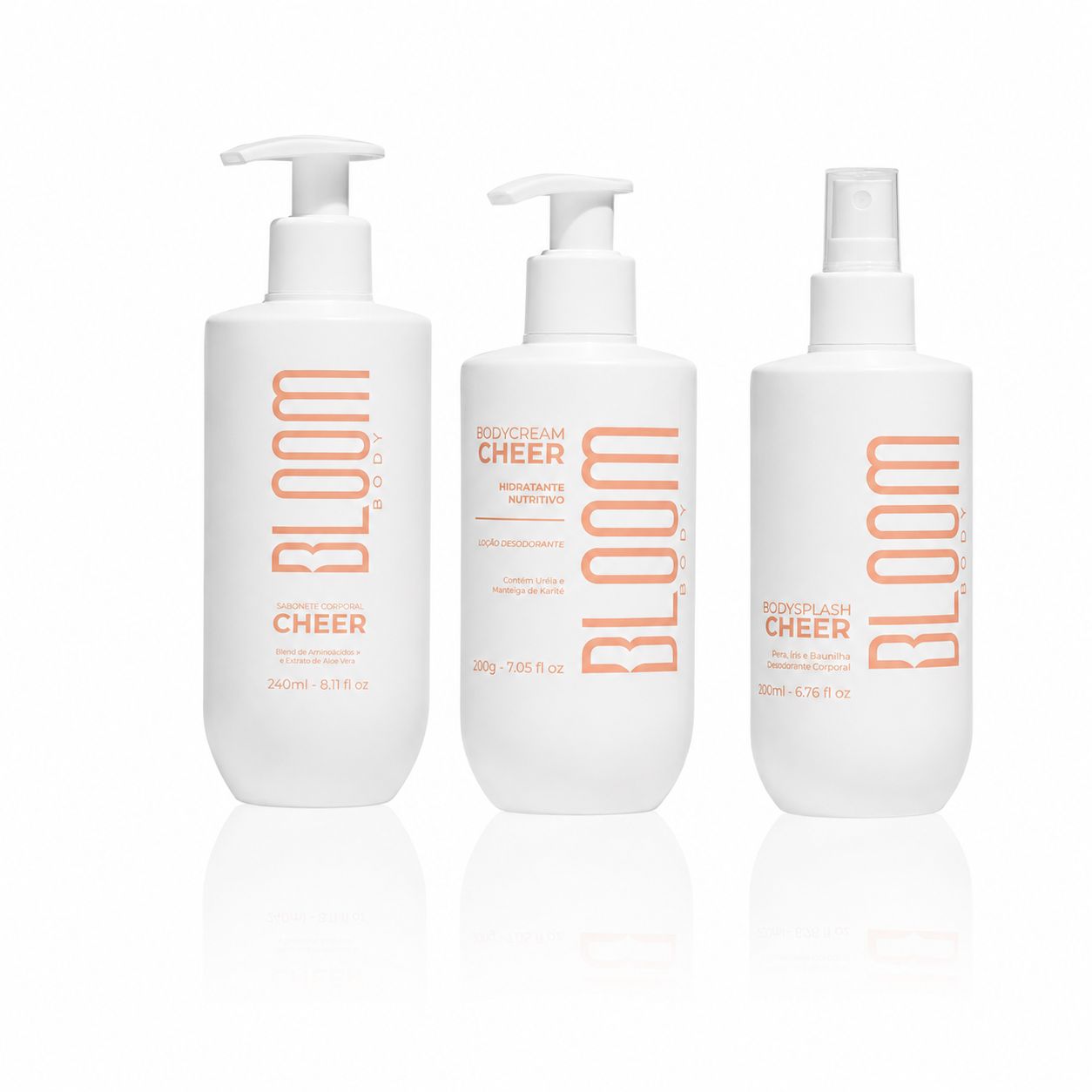 Kit  Body Splash, Body Cream e Sabonete Cheer